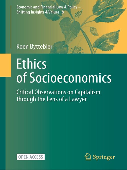 Title details for Ethics of Socioeconomics by Koen Byttebier - Available